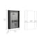 Tuhome Mirror Madrid, Rectangular Shape, Looking Glass, Black ELW7931 - alternate 4